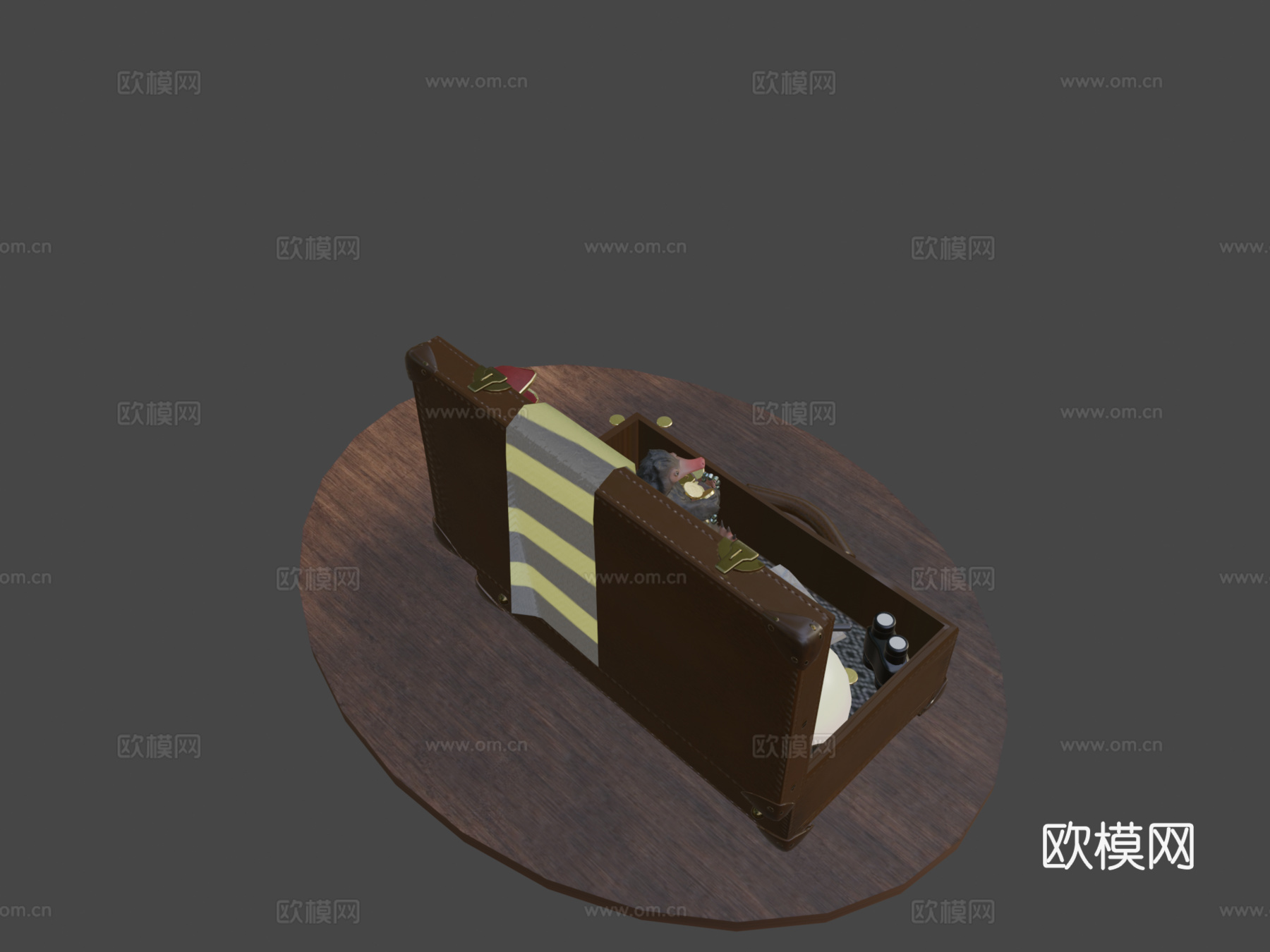 纽特·斯卡曼德的手提箱3d模型下载（渲染图1）