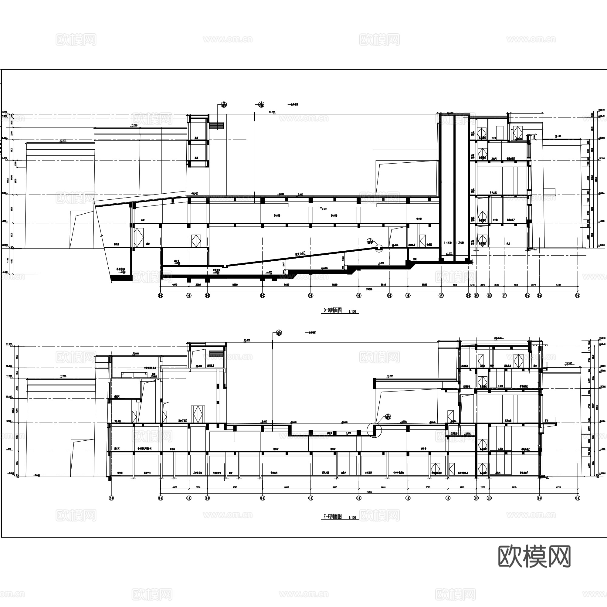 拉萨瑞吉假日酒店建筑CAD施工图全套cad施工图