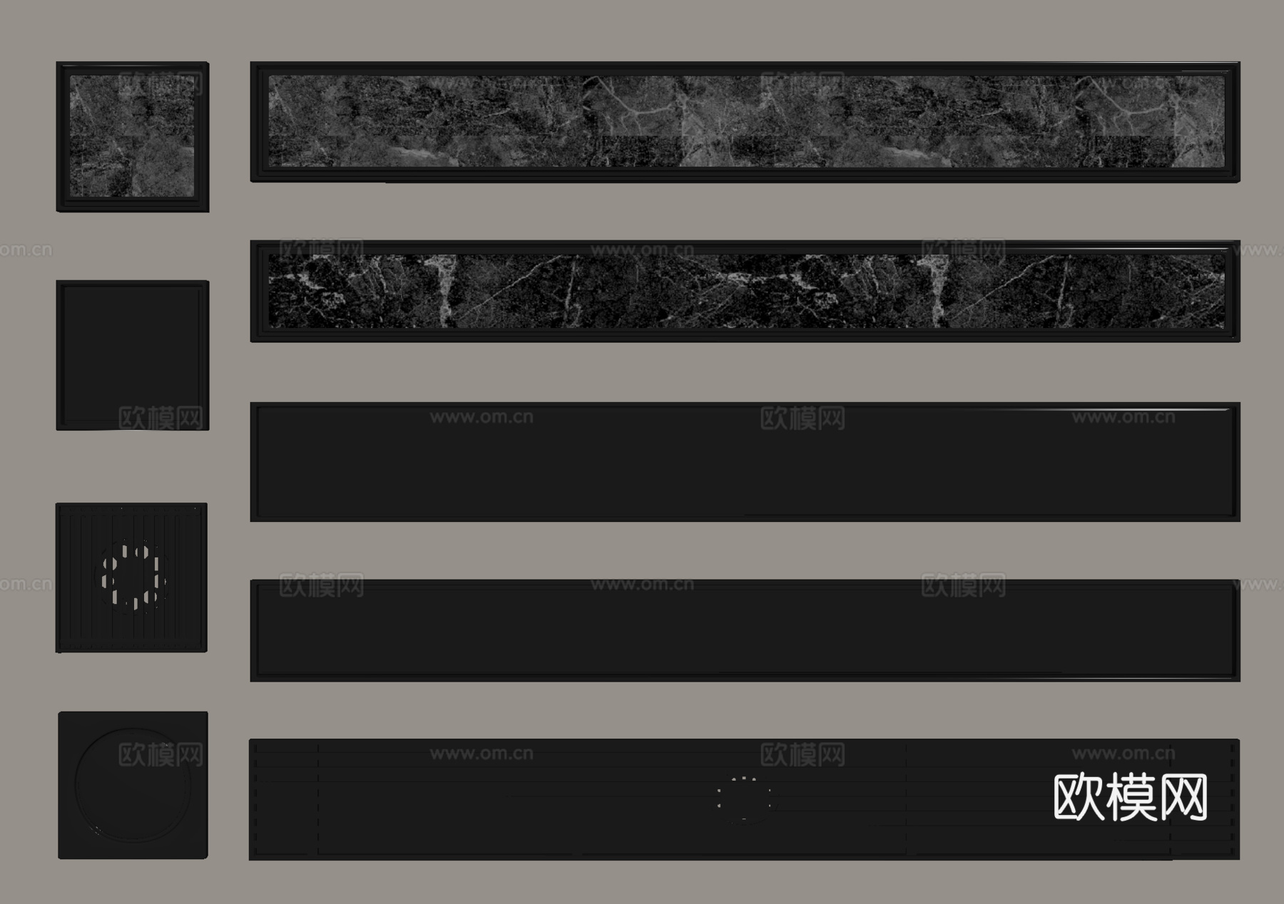 现代地漏 不锈钢地漏su模型