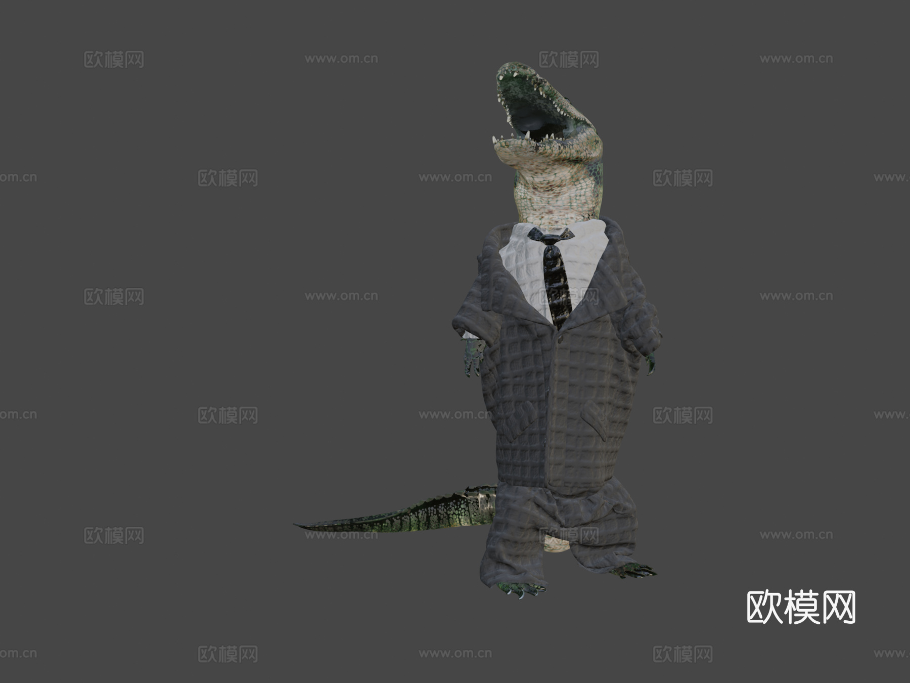 美洲鳄X套装3d模型下载（渲染图7）