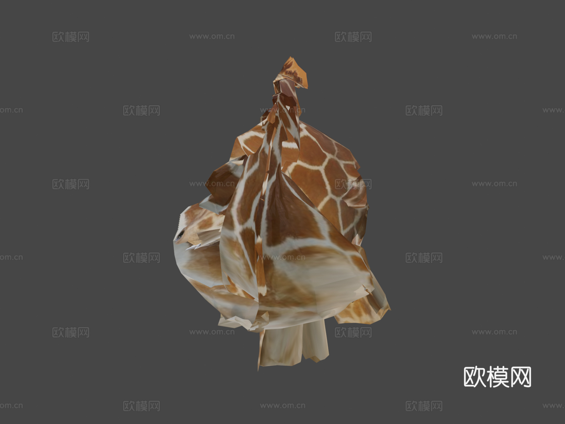 动物界-长颈鹿3d模型下载（渲染图6）