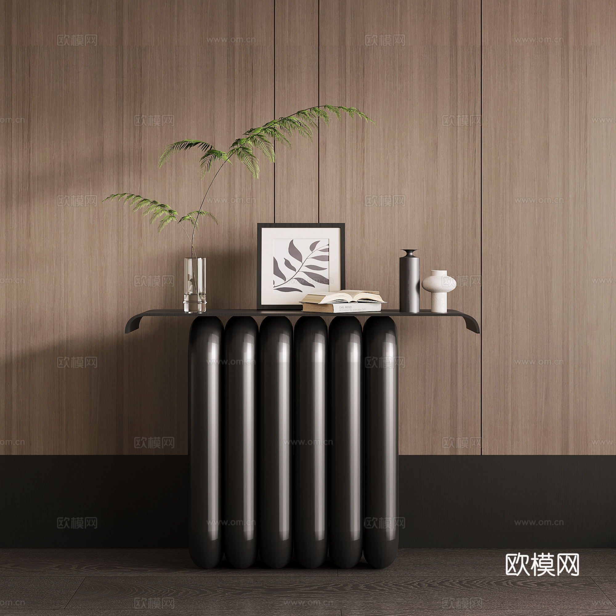 现代意式端景台su模型