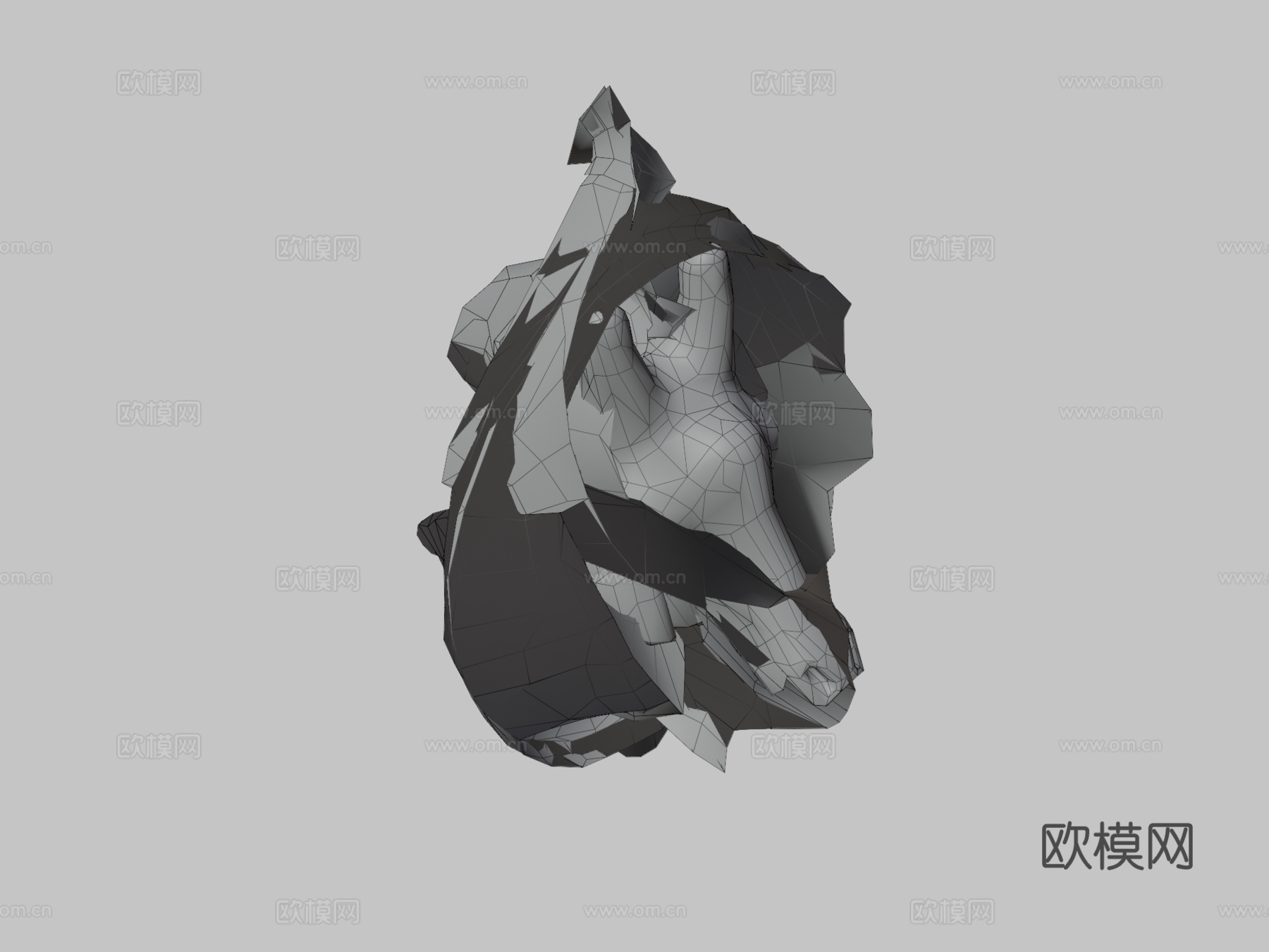 动物界-长颈鹿3d模型下载（渲染图3）