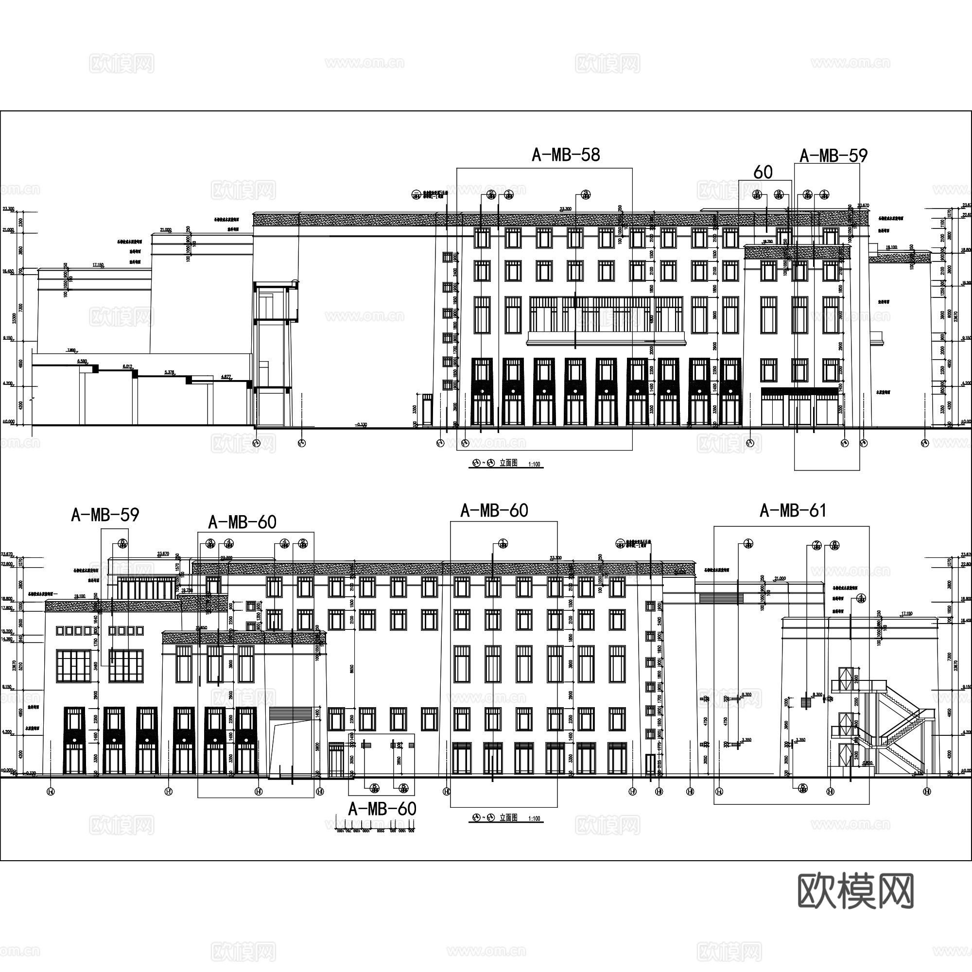 拉萨瑞吉假日酒店建筑CAD施工图全套cad施工图