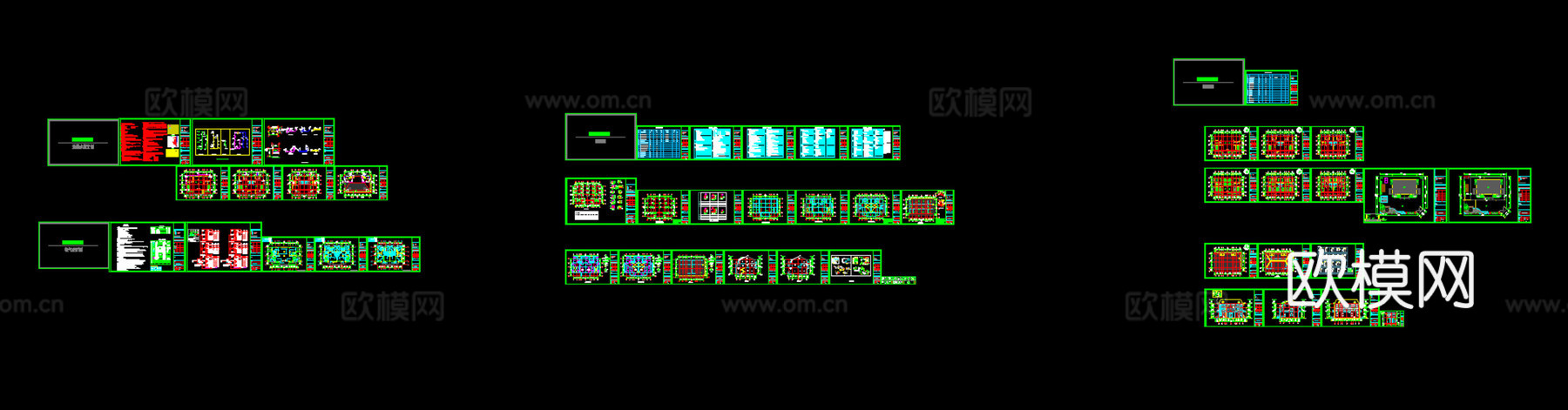 双拼农村自建别墅，含施工图及效果图cad施工图