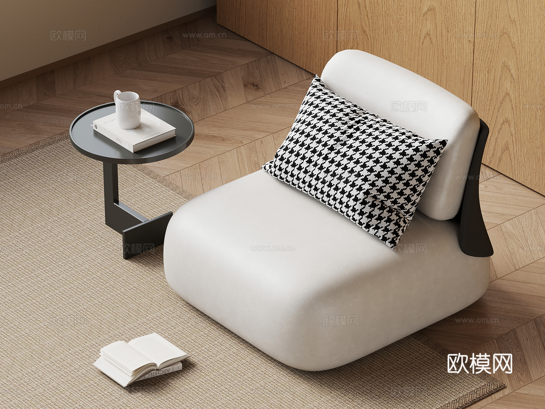 现代休闲沙发3d模型下载
