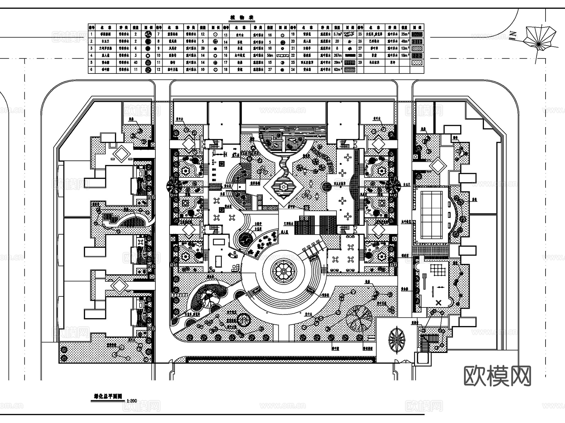 居住区大区景观设计CAD施工图集 3套cad施工图