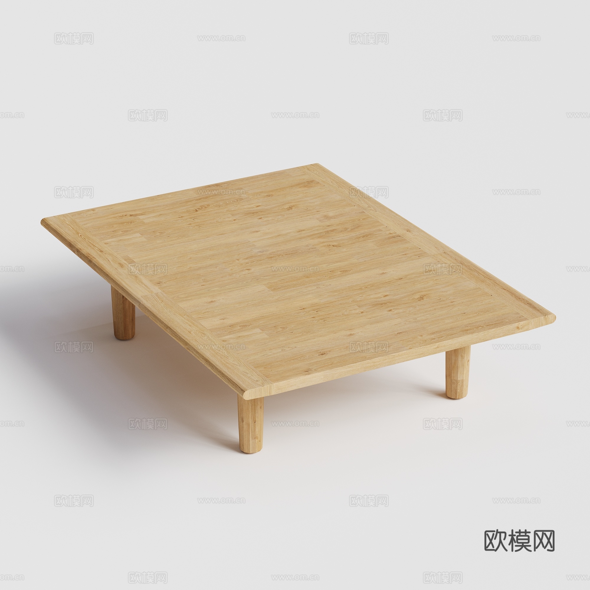 DEDON - 现代户外茶几 柚木长茶几 边几组合3d模型