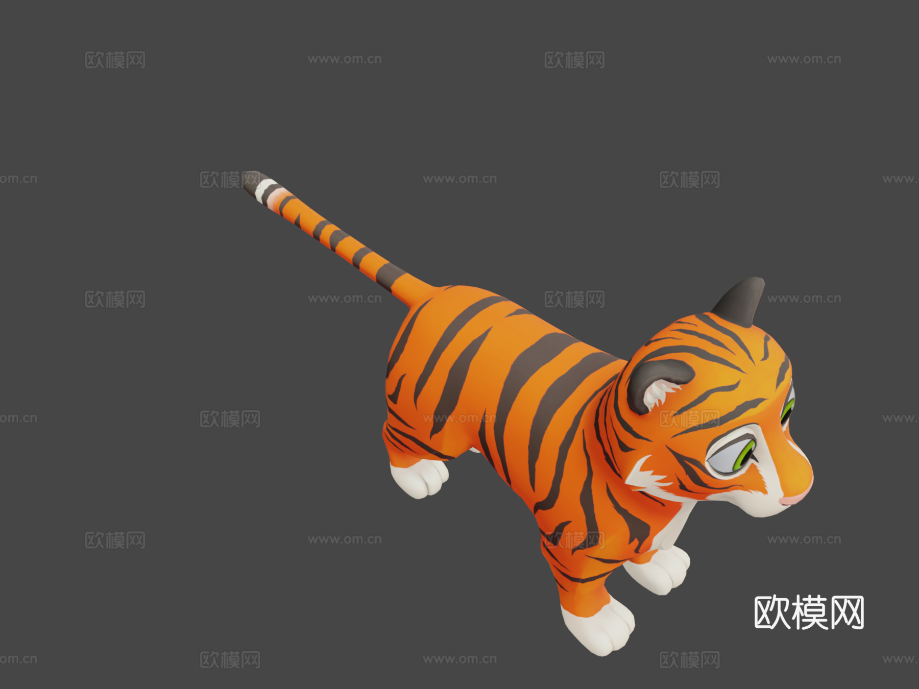 老虎3d模型下载（渲染图7）