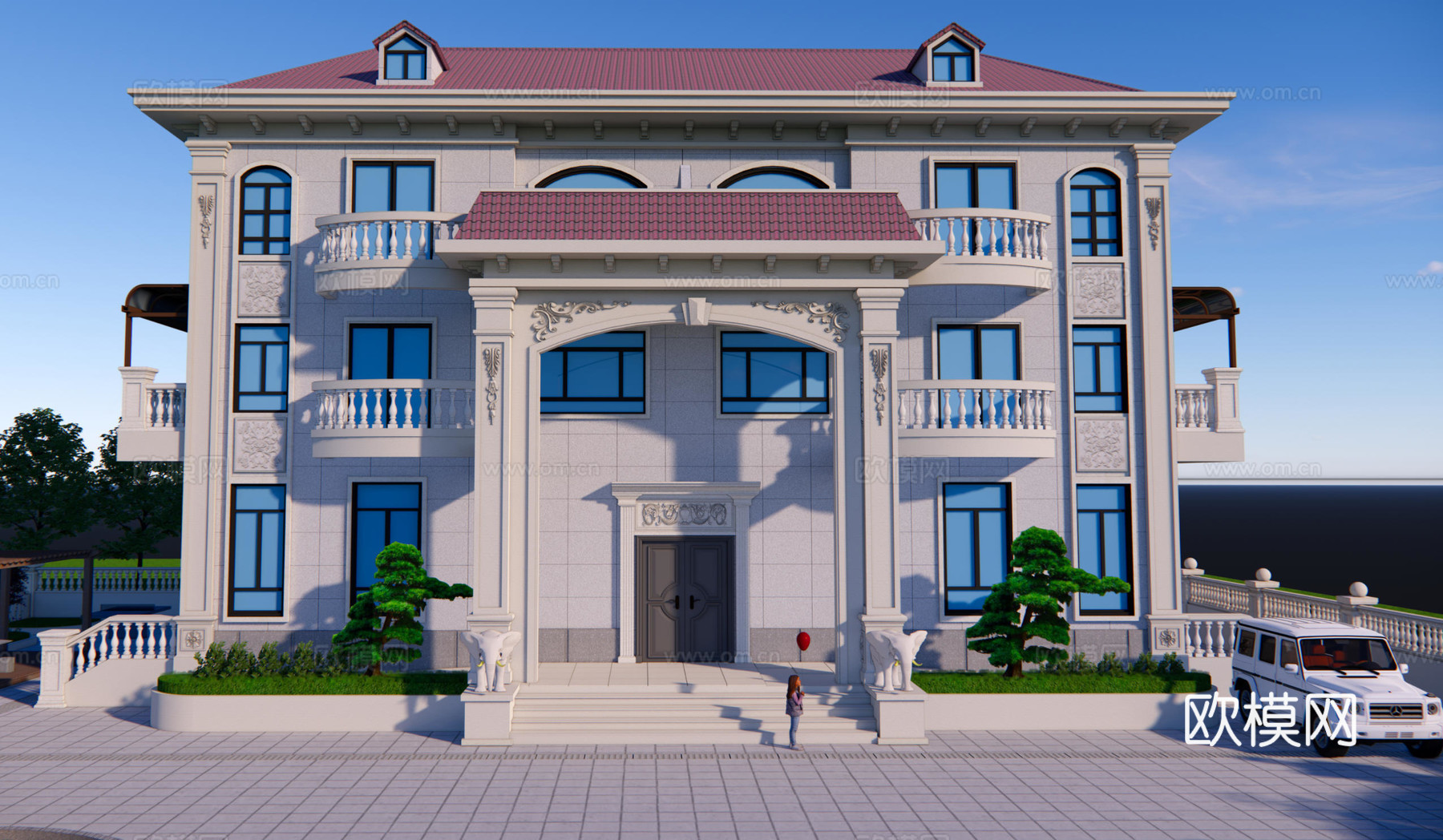 双拼农村自建别墅，含施工图及效果图cad施工图