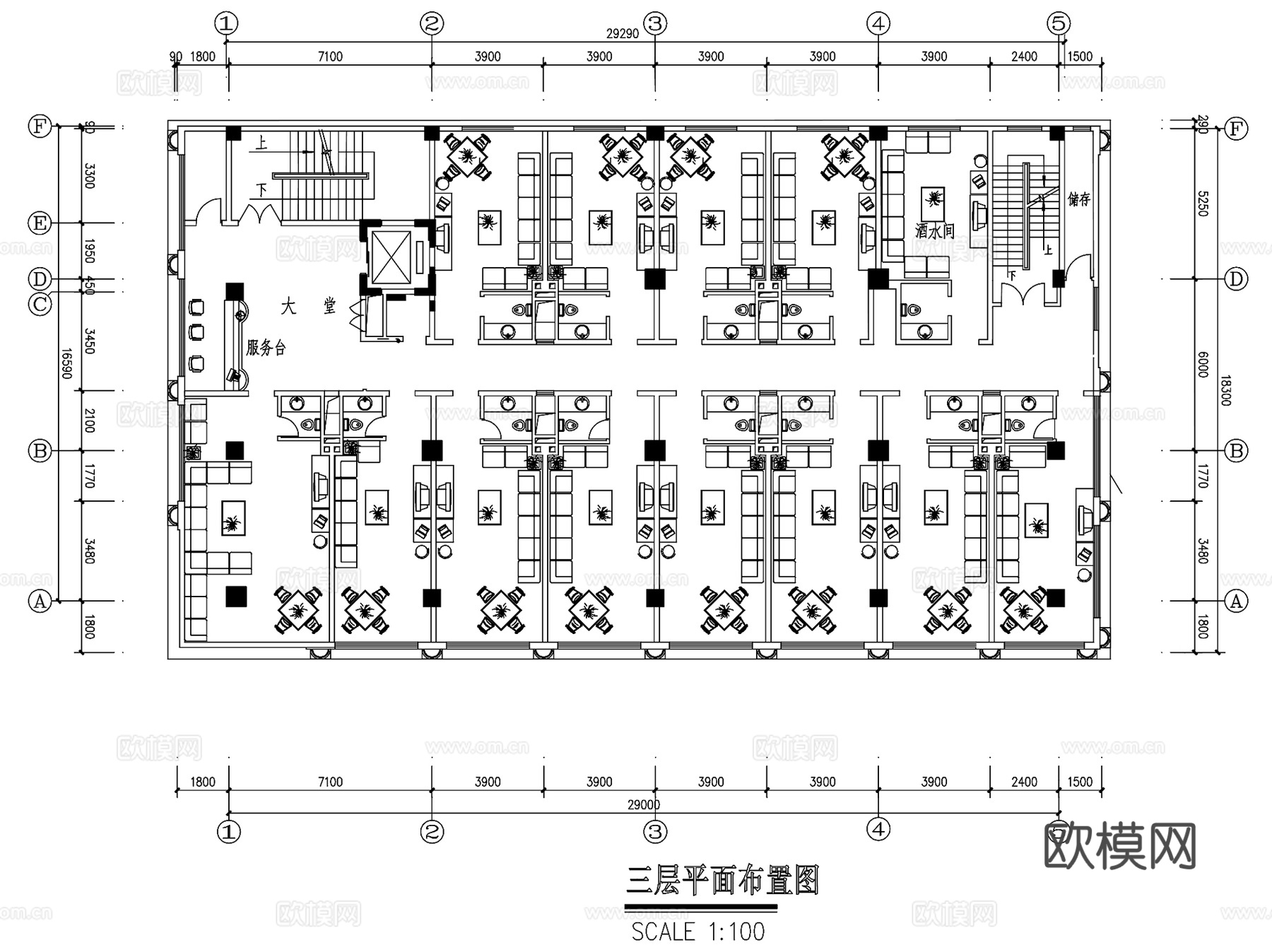 酒店酒楼宾馆室内装饰大样CAD施工图集 37套cad施工图