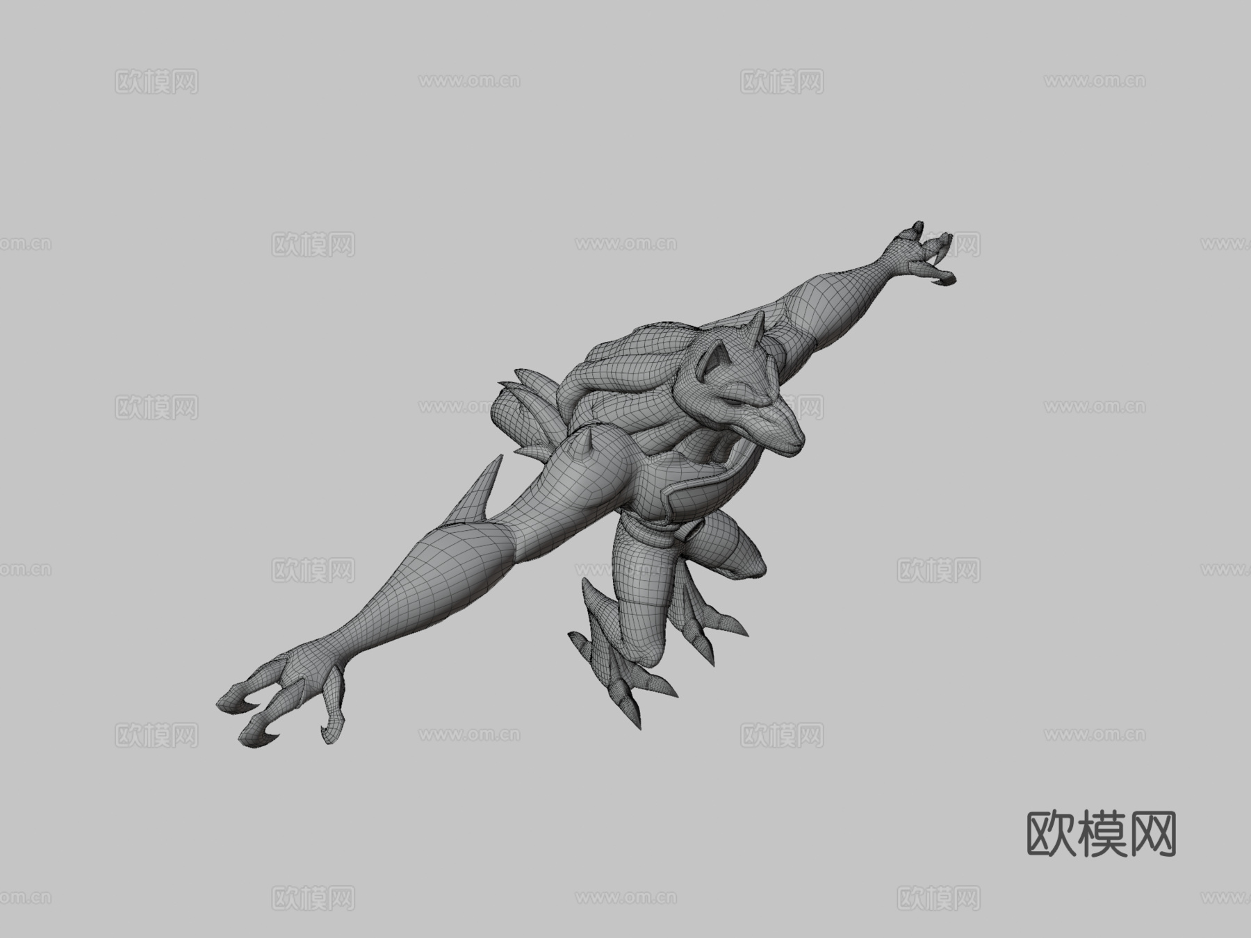 闪电狼人3d模型下载（渲染图3）