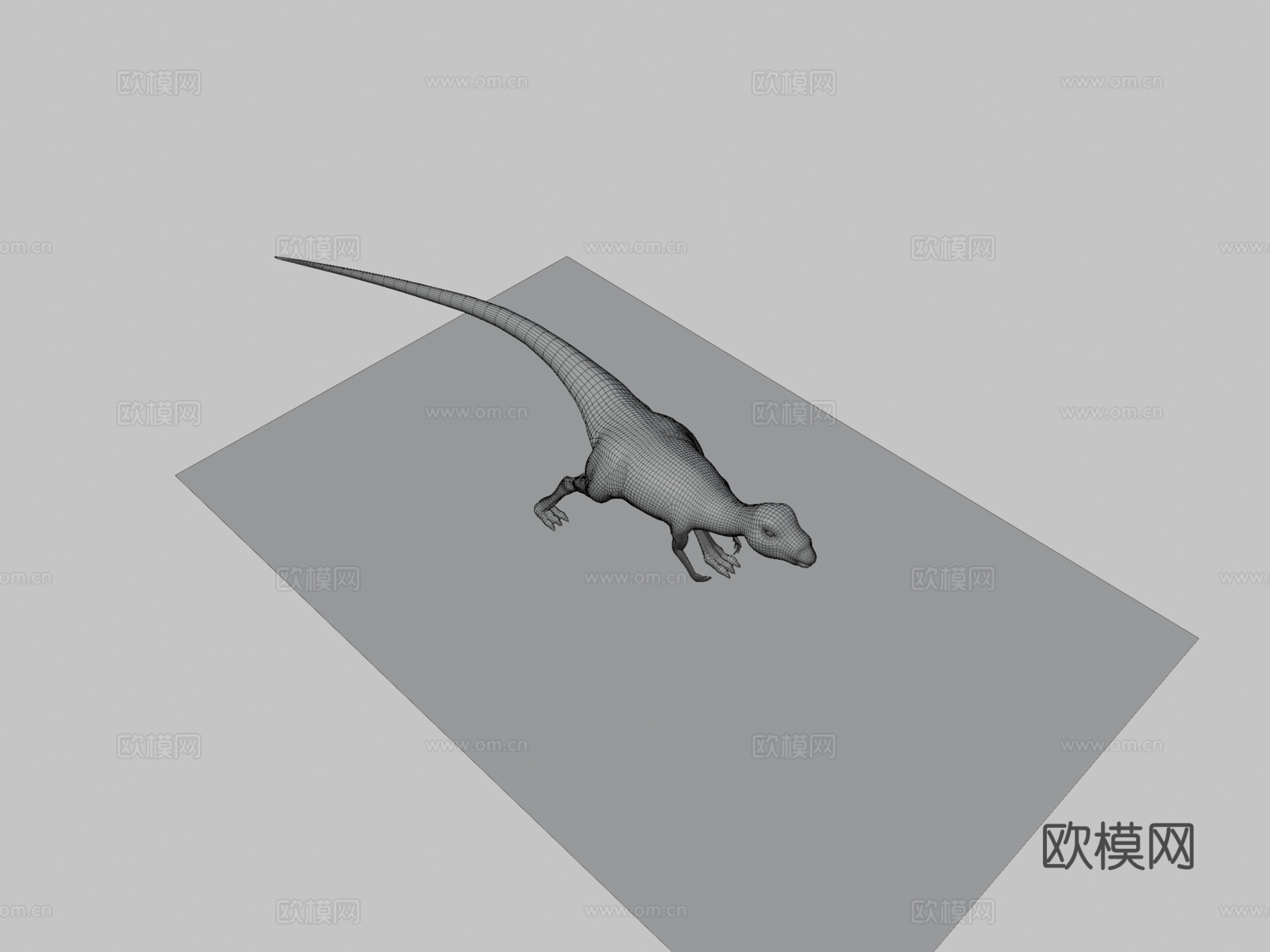 恐龙-利艾林纳龙-行走动画3d模型下载（渲染图3）