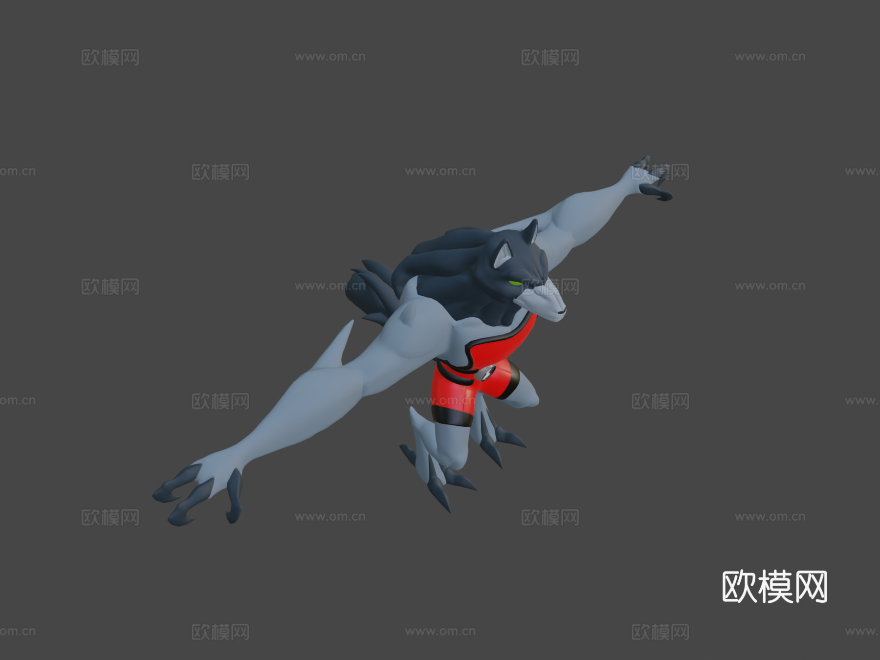 闪电狼人3d模型下载（渲染图7）