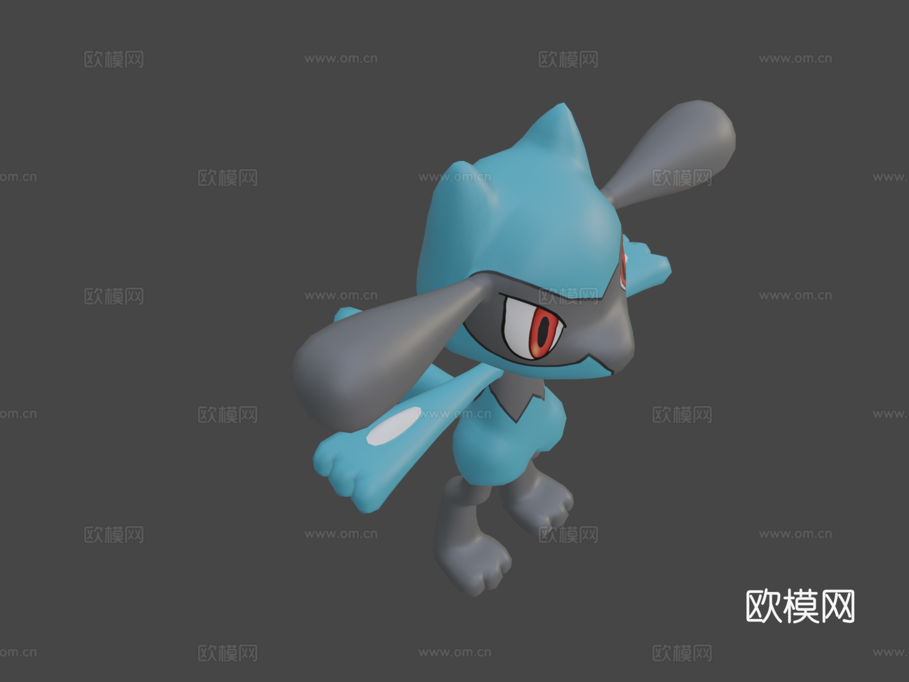利欧路宝可梦3d模型下载（渲染图1）