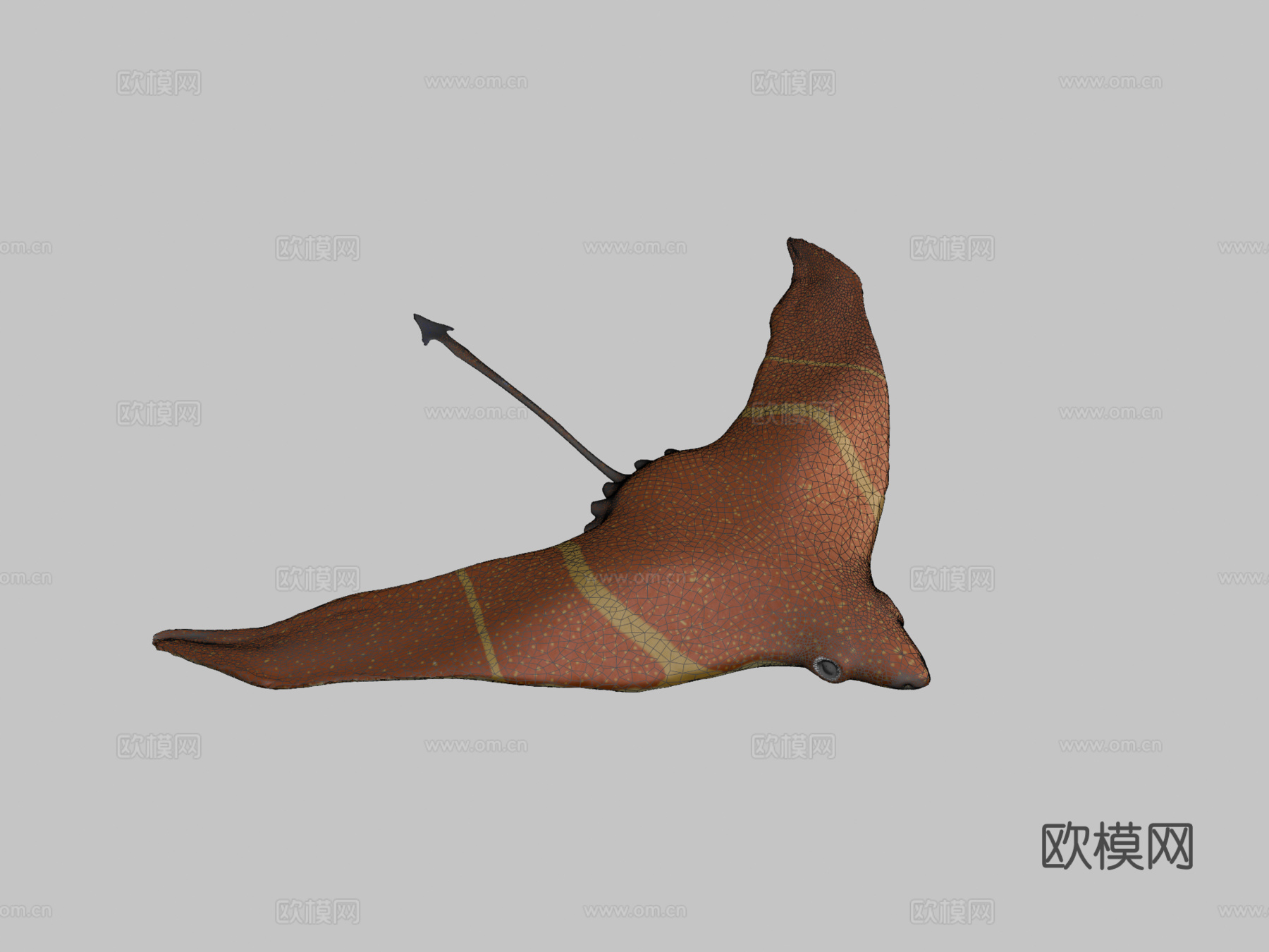 柠檬鳐3d模型下载（渲染图2）