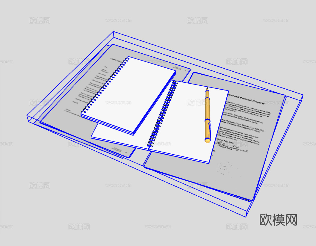 办公用品su模型