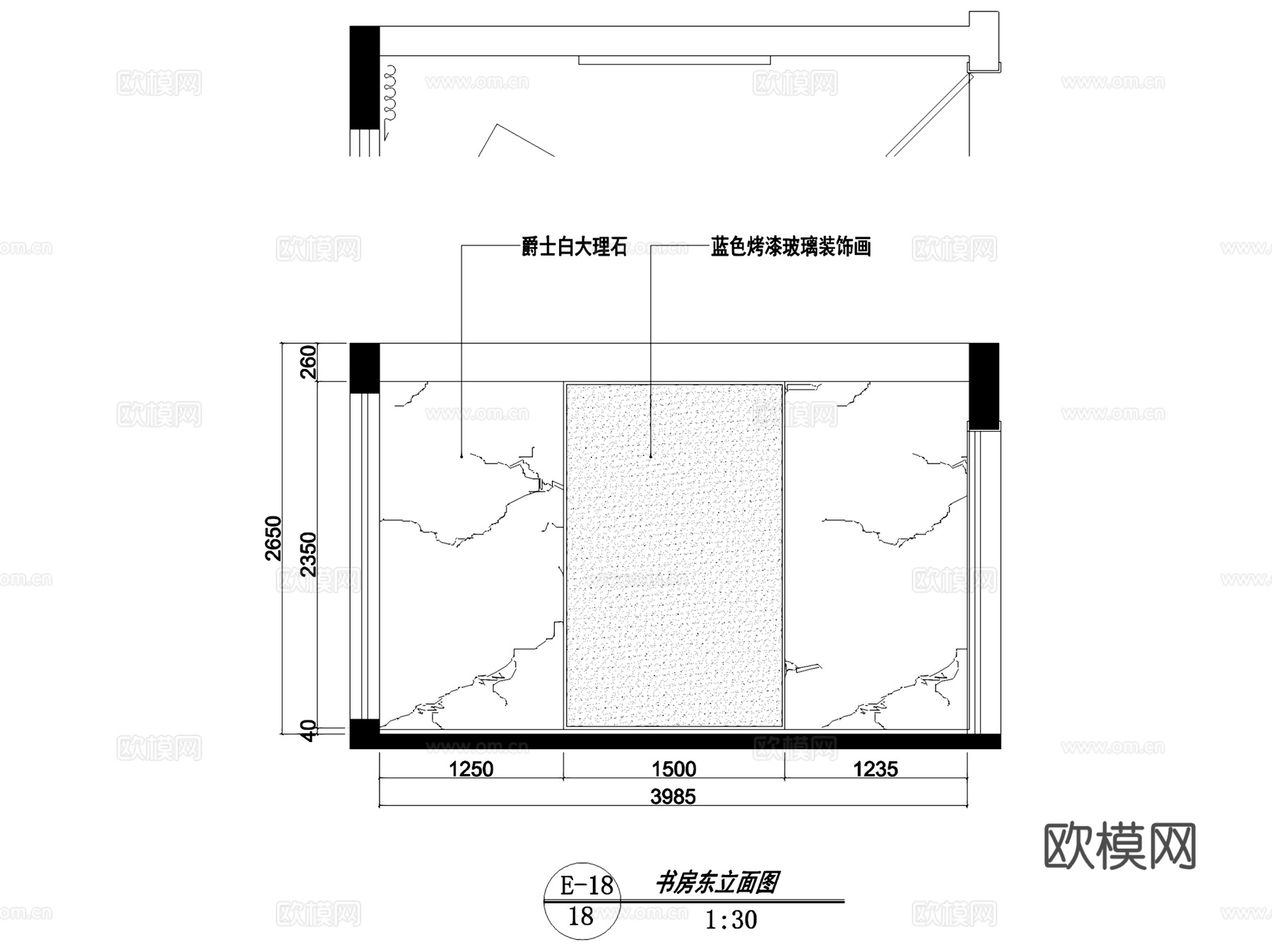 君临新城1806住宅室内家装CAD施工图全套cad施工图