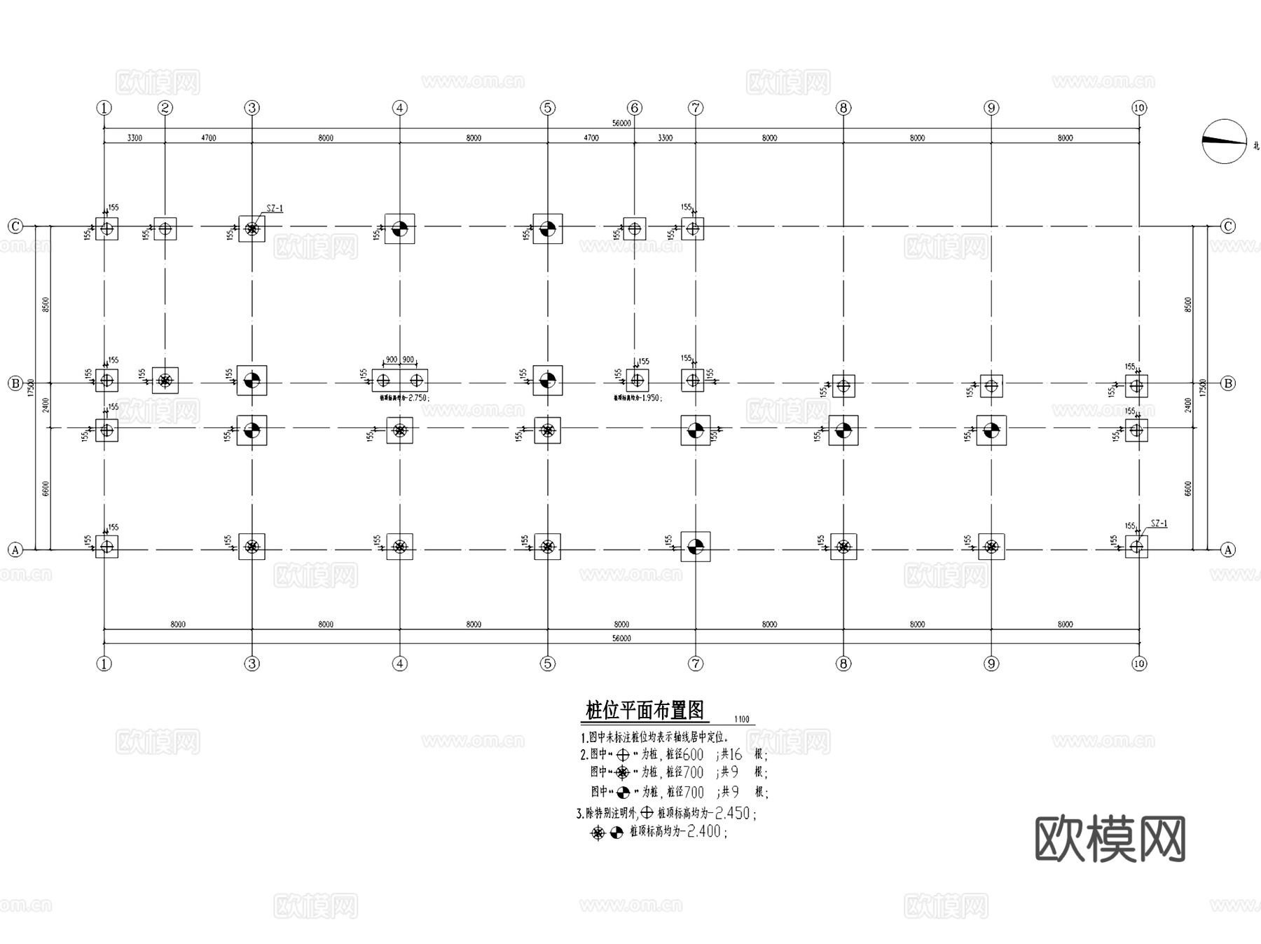 乐清农副产品批发市场冷库建筑CAD施工图全套cad施工图