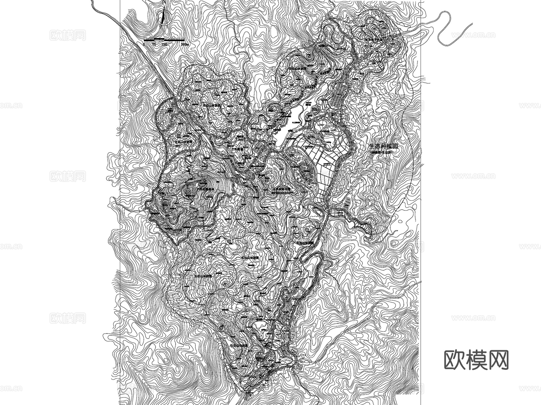 美丽乡村田园综合体旅游度假区CAD平面施工图集 15套cad施工图