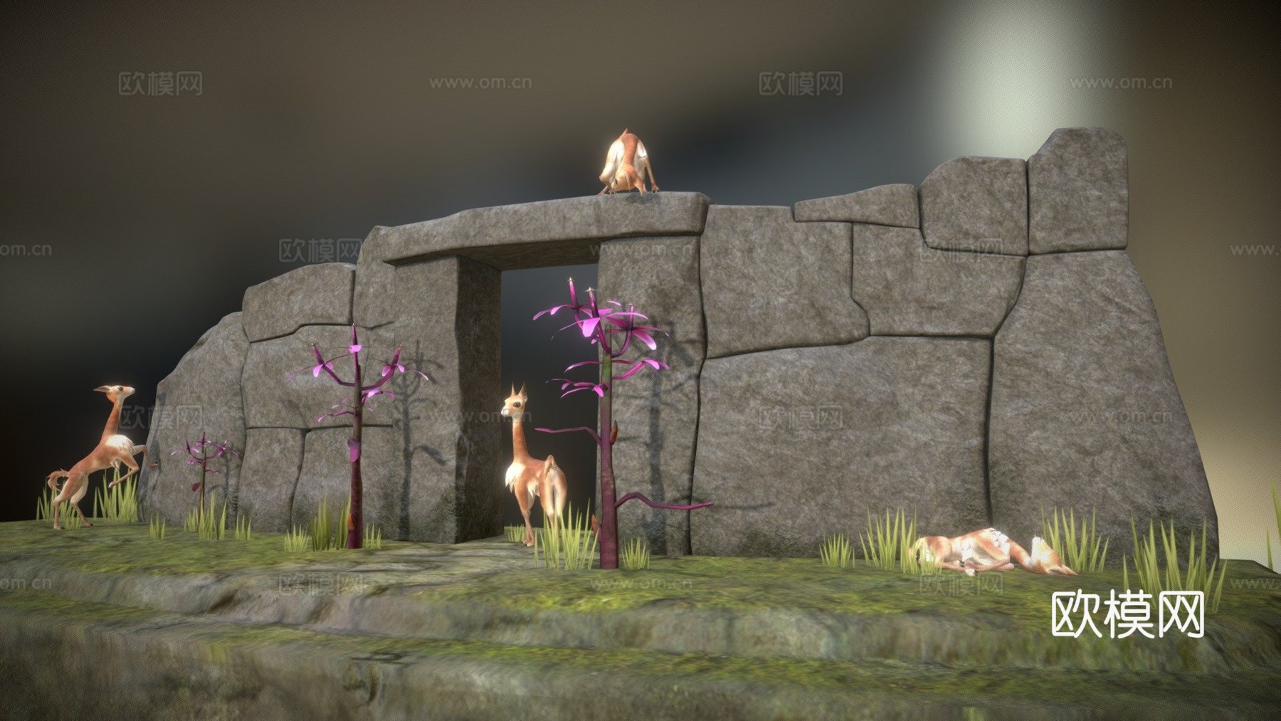 秘鲁骆马3d模型下载（渲染图1）