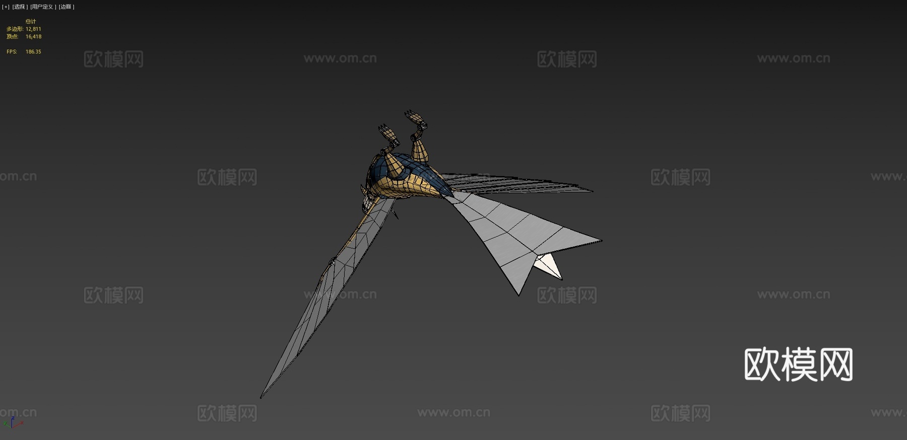 机械鸟3d模型下载（渲染图4）