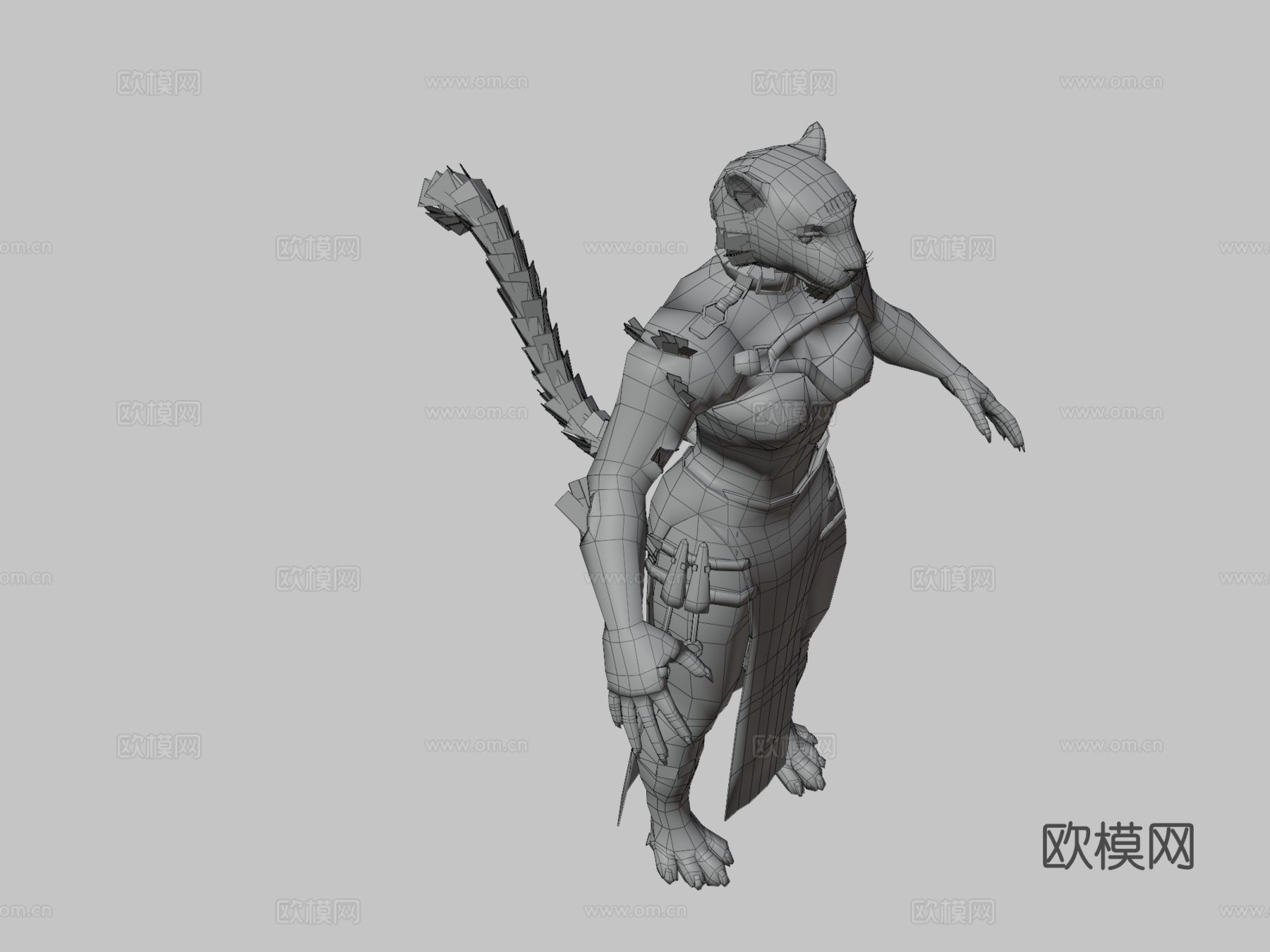 敌锤有限责任公司的猫形刺客3d模型下载（渲染图3）