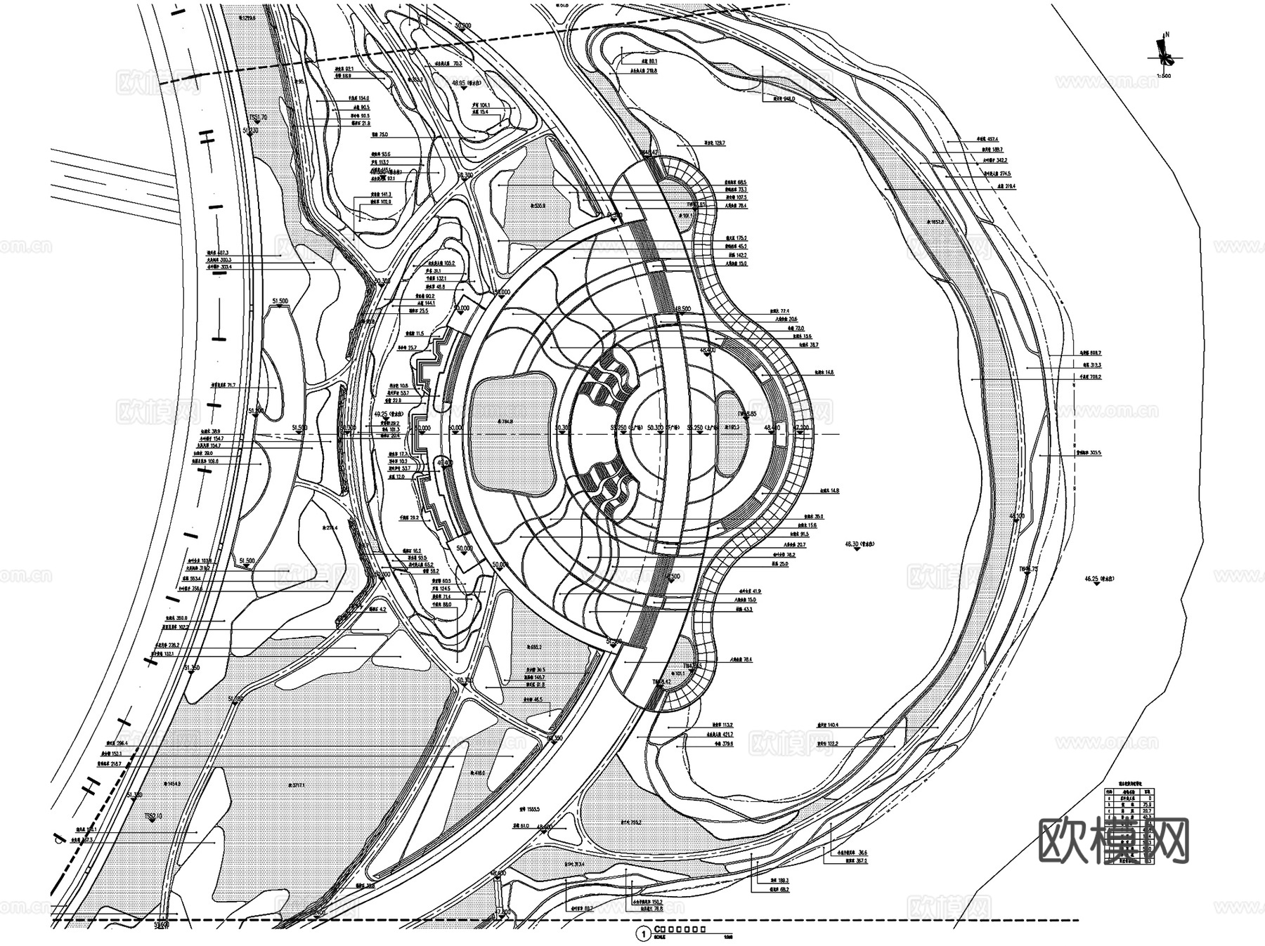 宁乡伪江沿江风光带西岸公园景观CAD施工图全套cad施工图