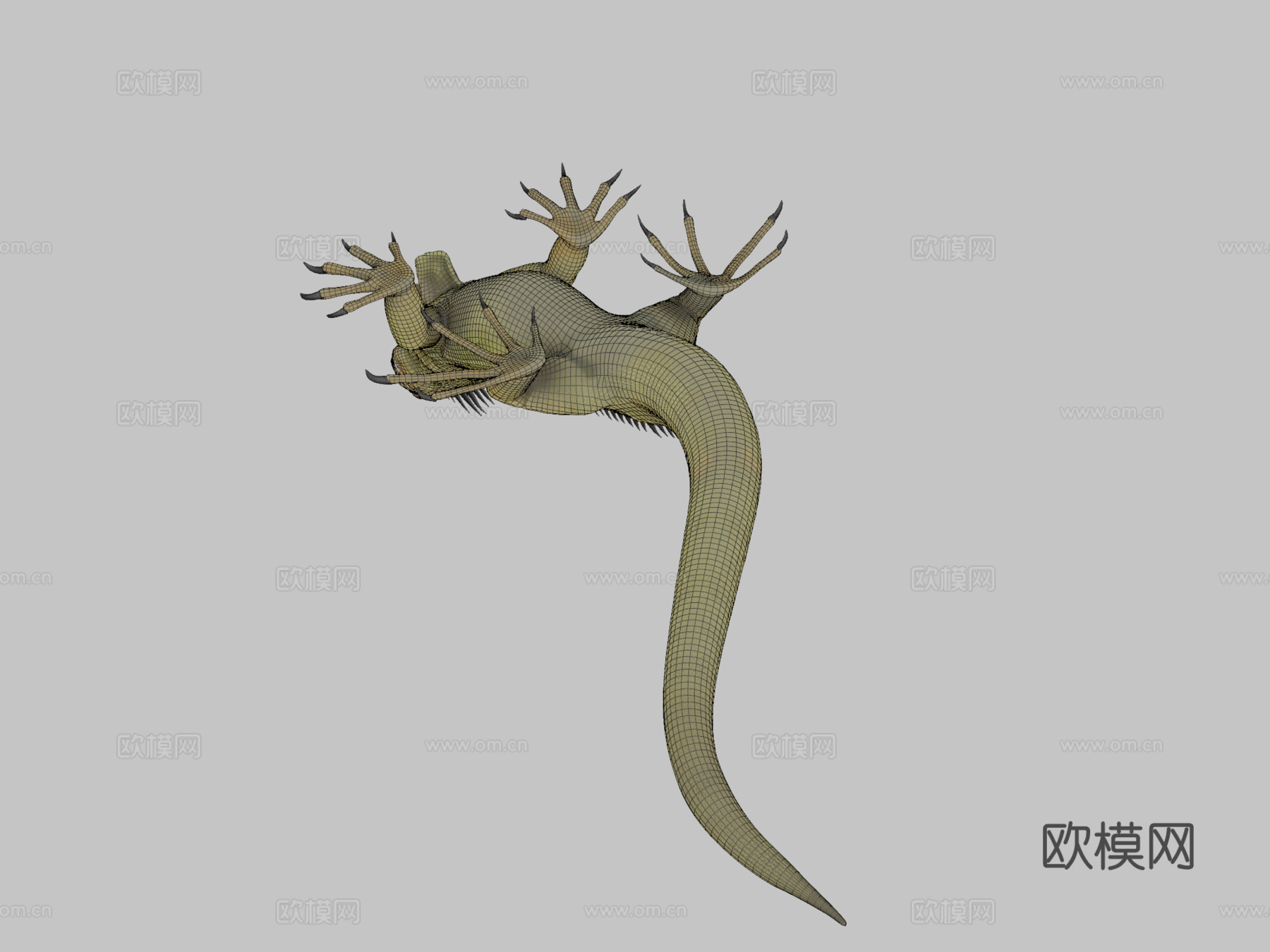 鬣蜥3d模型下载（渲染图2）