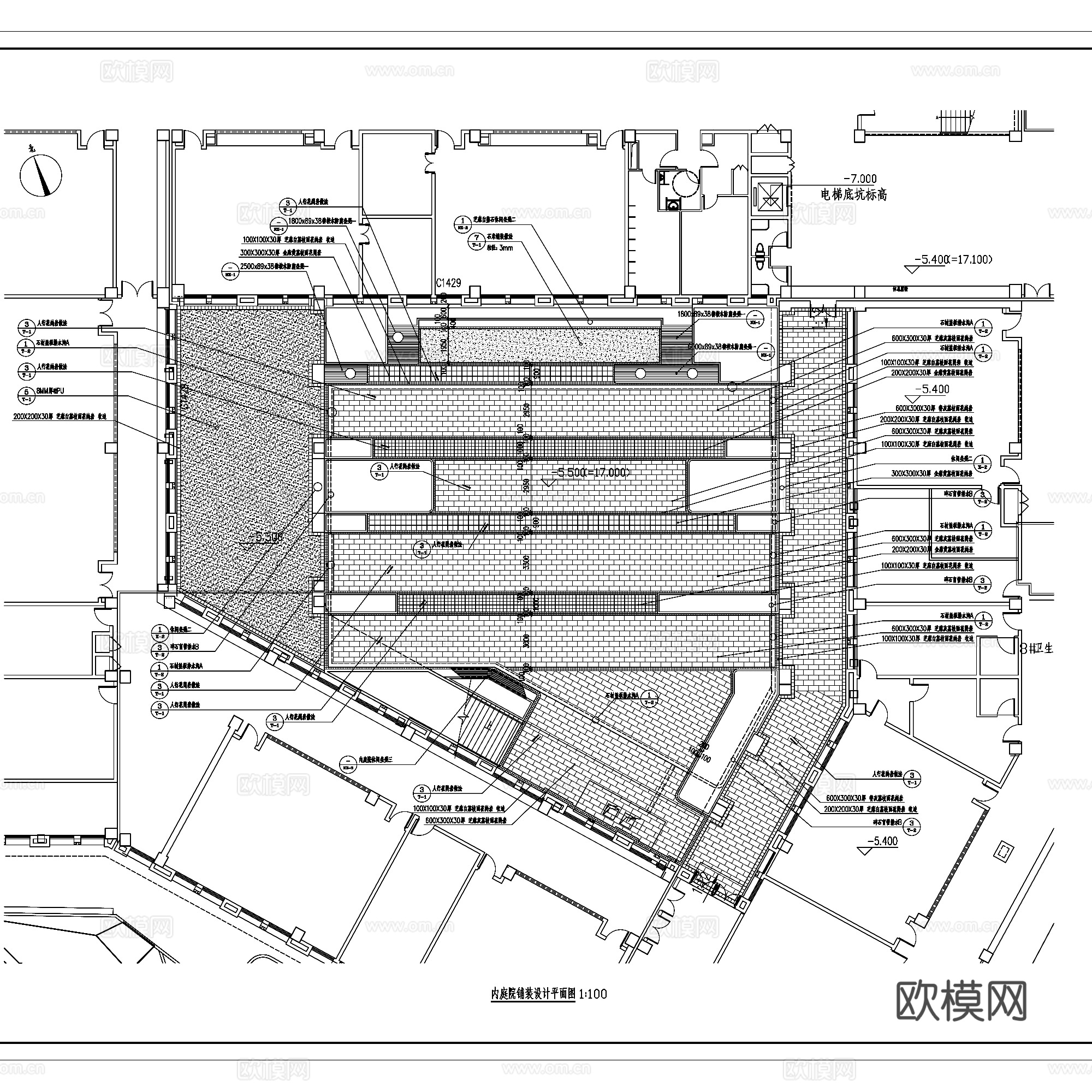 青岛宁夏路小学校园景观CAD施工图全套+文本cad施工图