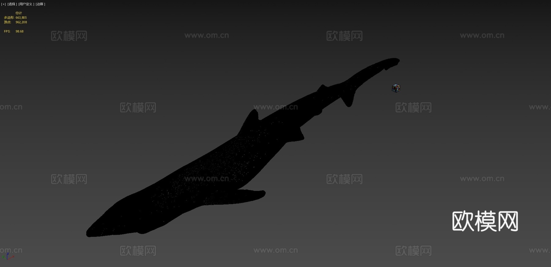 CC0蓝鲨♀3d模型下载（渲染图4）