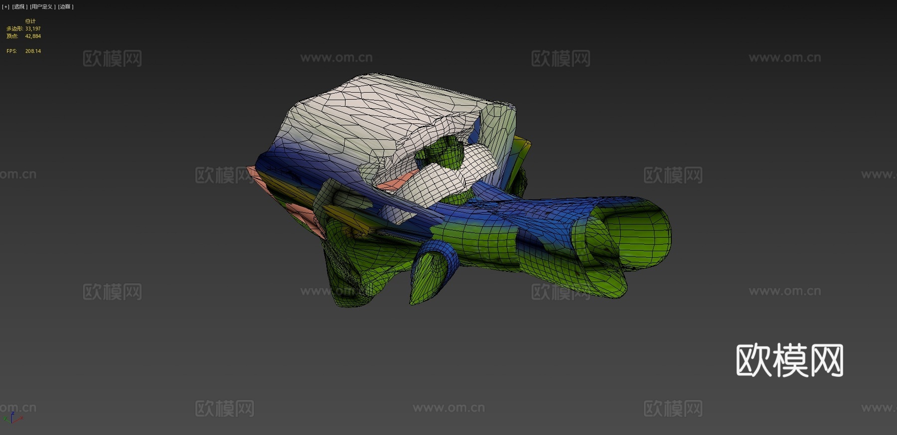 红眼树蛙3d模型下载（渲染图4）