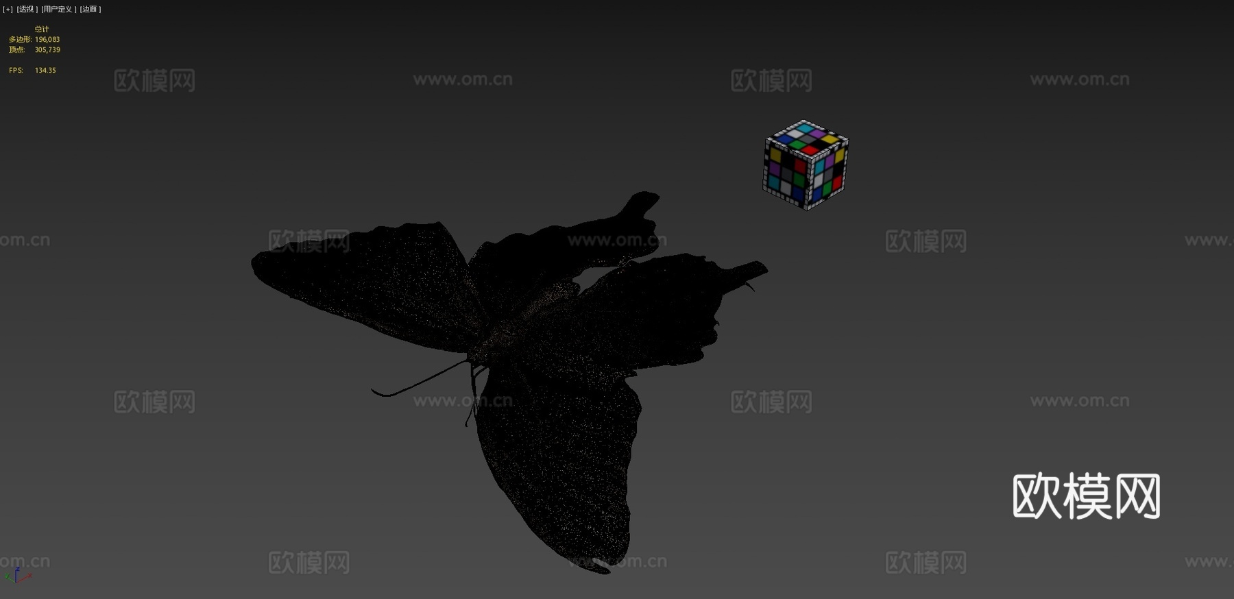 CC0柑橘凤蝶?玉带凤蝶3d模型下载（渲染图4）