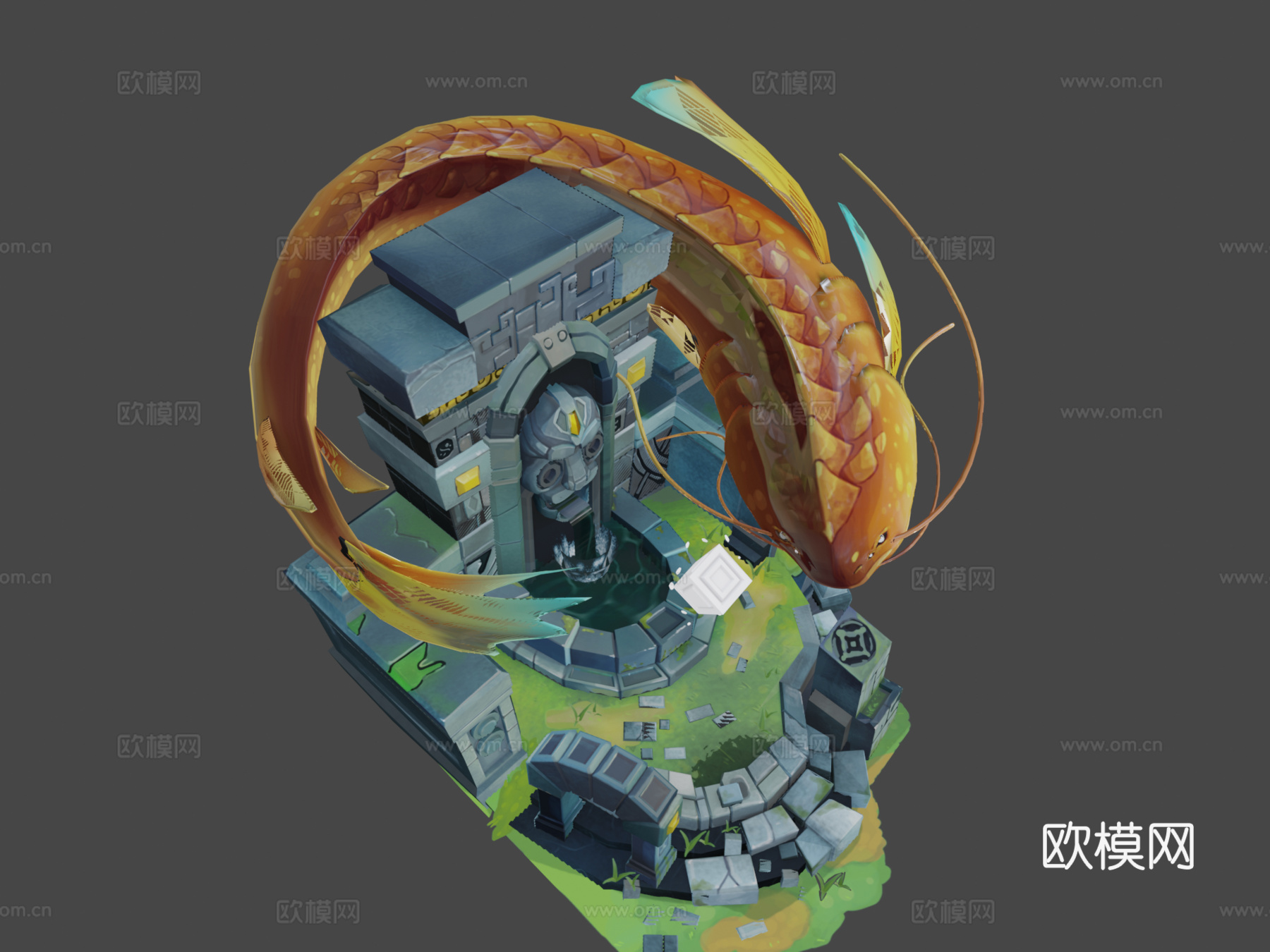 失落神庙3d模型下载（渲染图8）