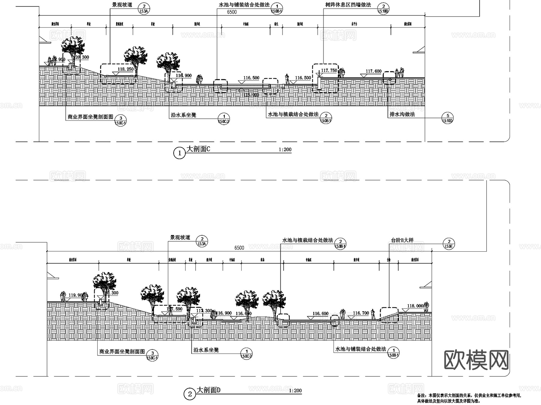 绿城千岛湖公园滨水湿地景观CAD施工图全套cad施工图