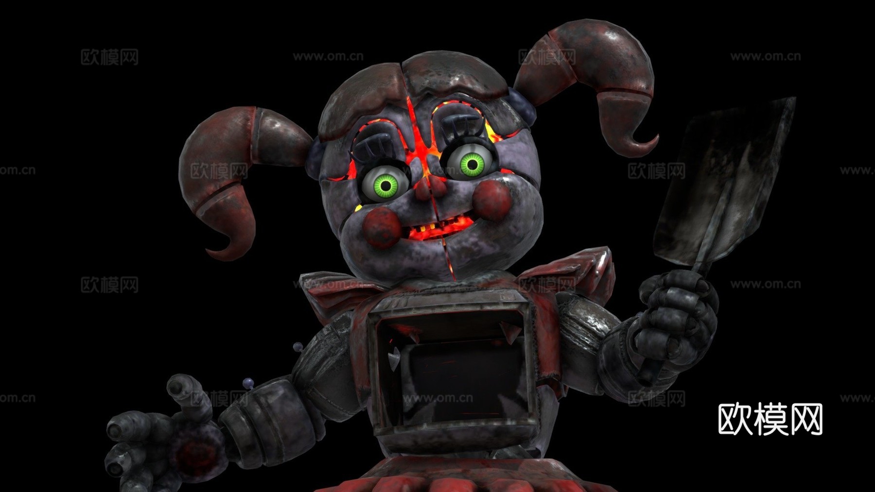 烤鸡宝宝- FNAF AR-特别快递3d模型下载（渲染图1）