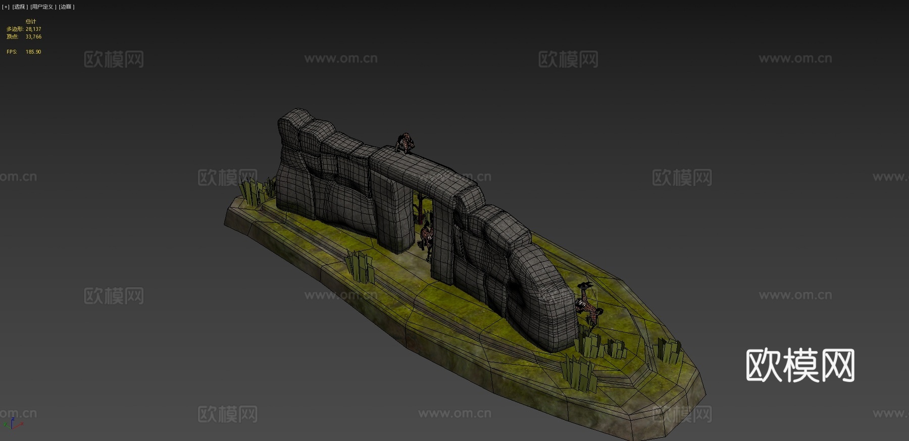 秘鲁骆马3d模型下载（渲染图4）