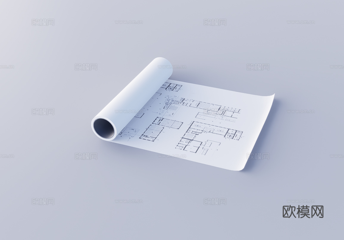 办公用品 设计图su模型
