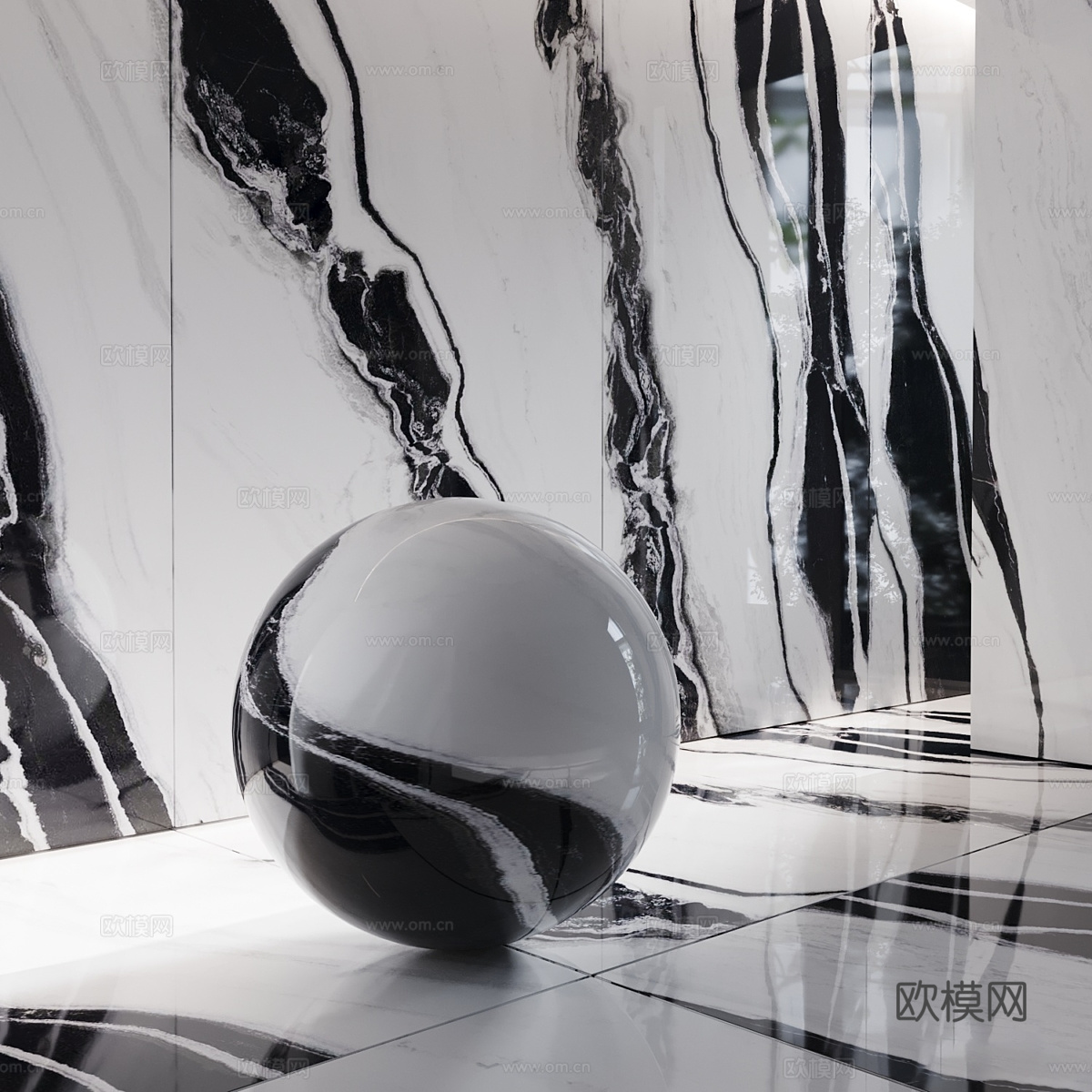 现代瓷砖 大理石 岩板 奢石3d模型下载（渲染图3）