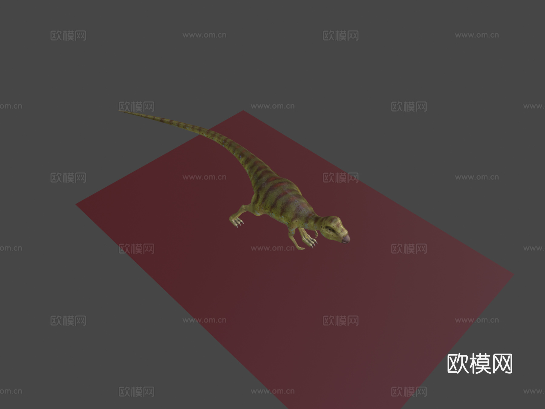 恐龙-利艾林纳龙-行走动画3d模型下载（渲染图8）