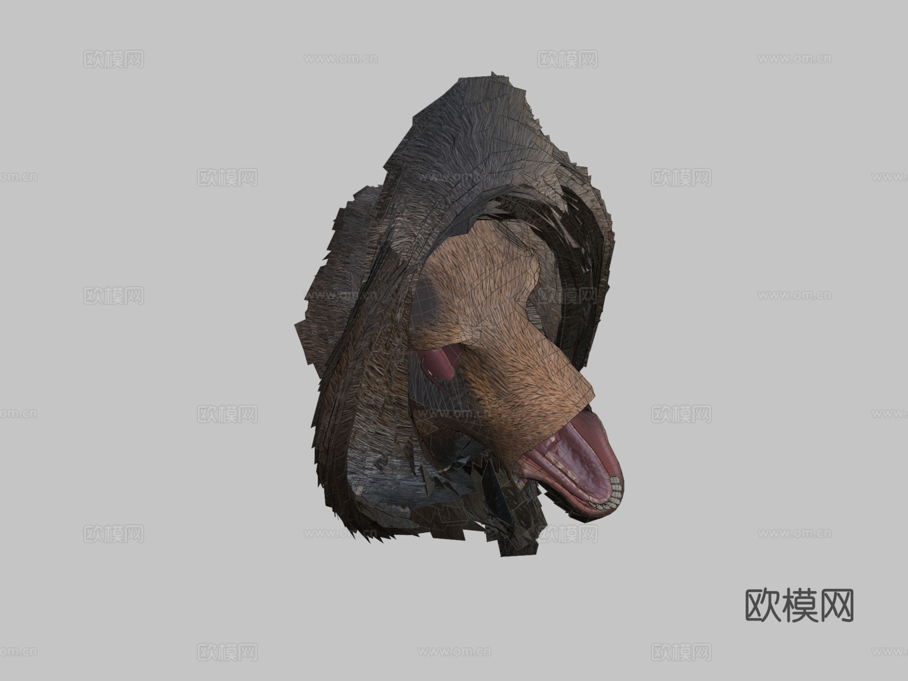 逼真驼鹿3d模型下载（渲染图2）