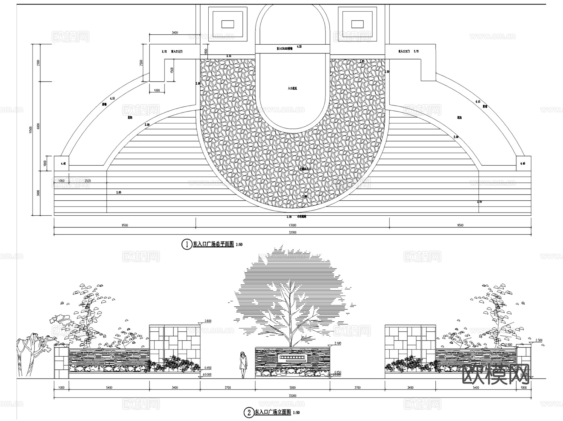 南京江宁洋山湖郊野公园景观CAD施工图全套cad施工图