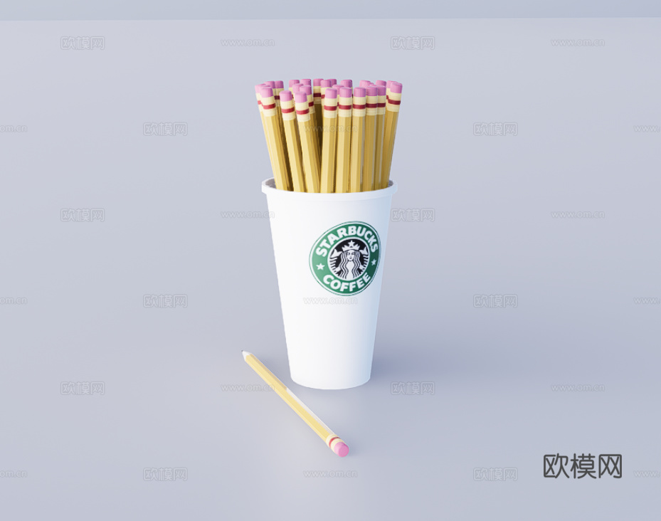 笔筒su模型