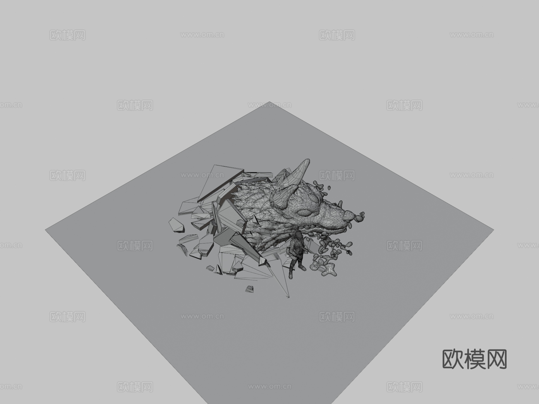 早川秋。电锯人。粉丝艺术3d模型下载（渲染图3）