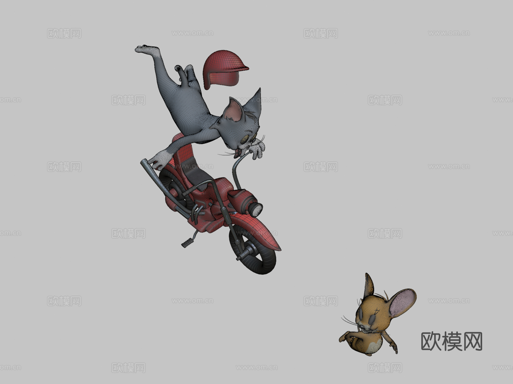 汤姆和杰瑞3d模型下载（渲染图2）