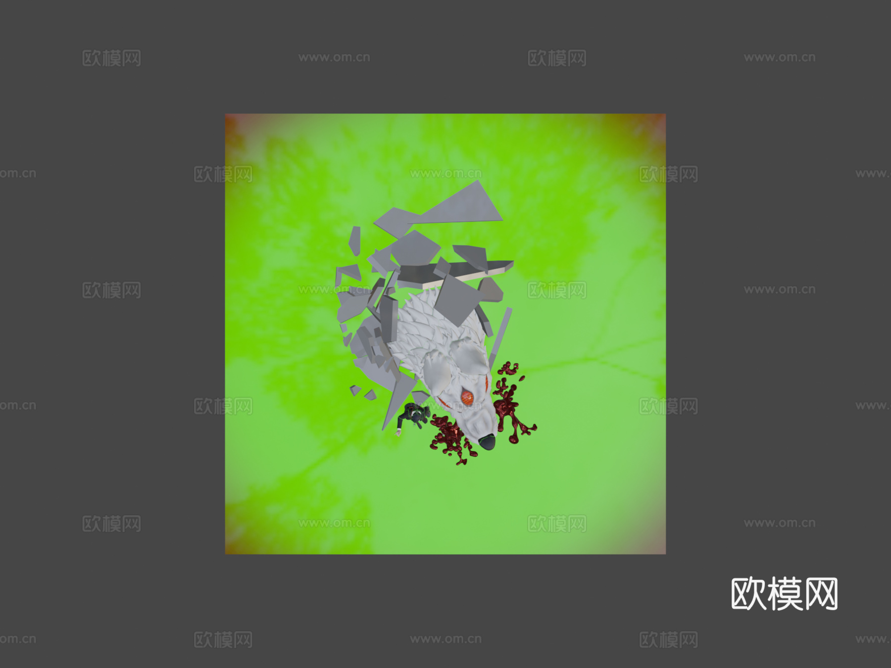 早川秋。电锯人。粉丝艺术3d模型下载（渲染图7）