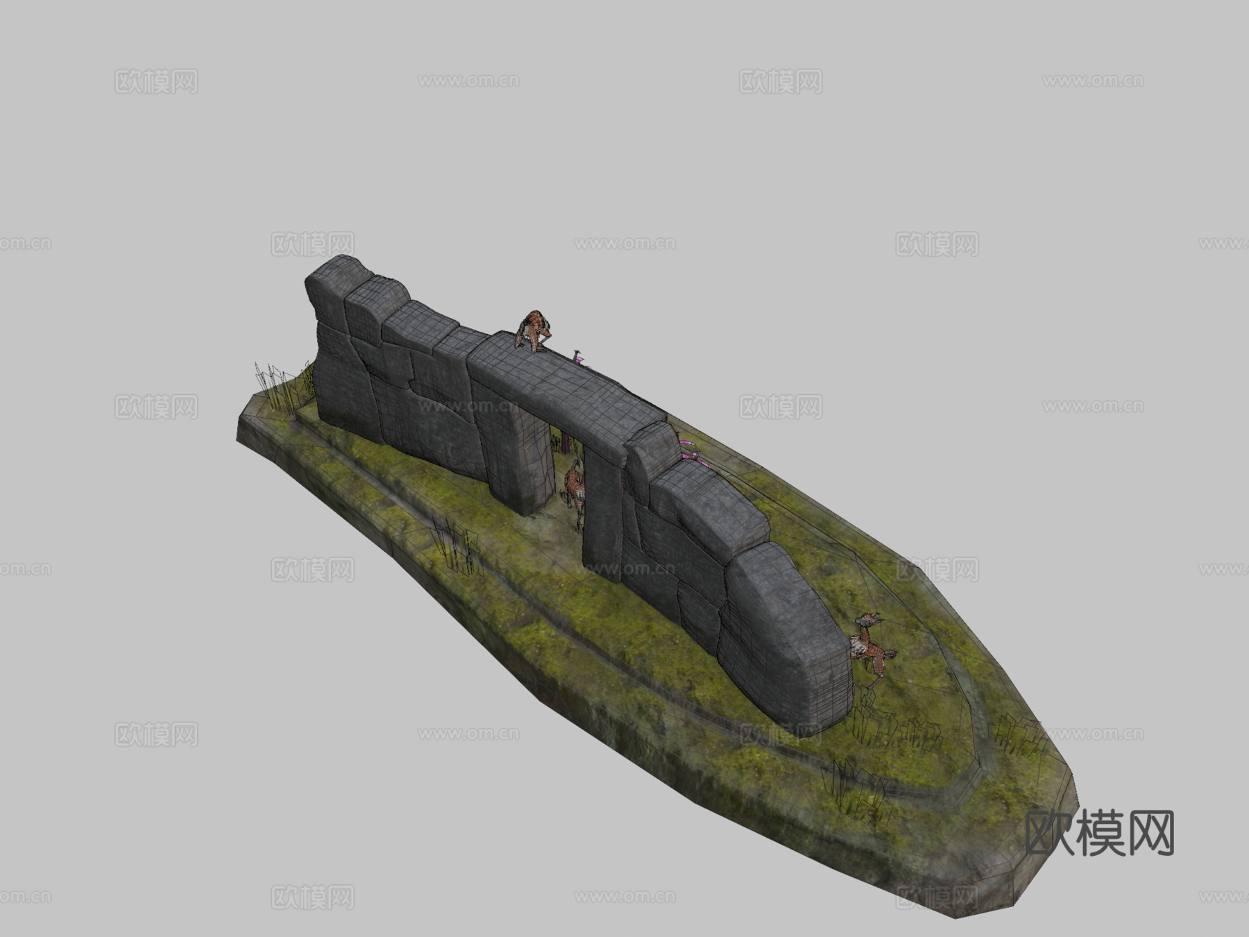 秘鲁骆马3d模型下载（渲染图2）