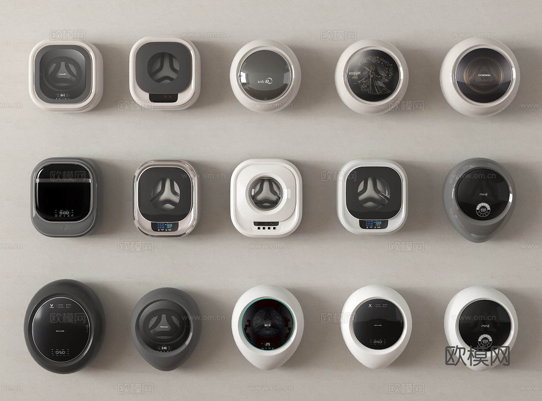 现代洗衣机 壁挂式洗衣机3d模型下载