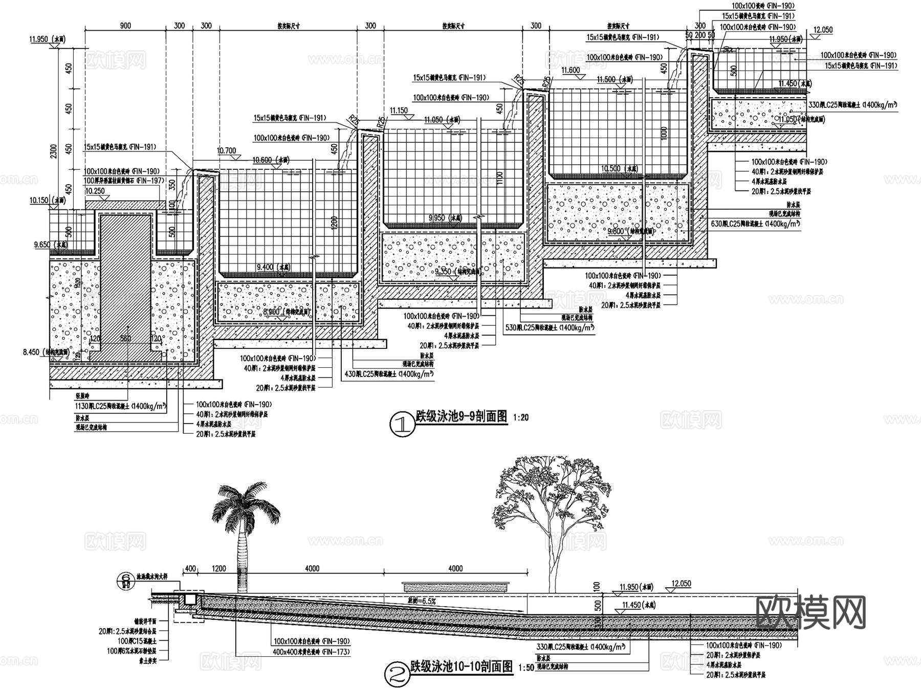 三亚太阳湾安达兹村酒店景观CAD施工图全套cad施工图