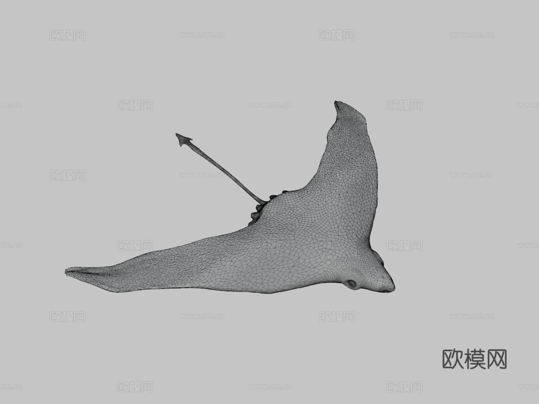 柠檬鳐3d模型下载（渲染图3）